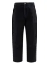 Brain Dead Mid-length Relaxed Fit Indigo Denim Trousers In Black
