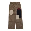 Brain Dead Patchwork Cord Climber Pants In Brown In Marrone