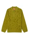 Brain Dead Polka-dot Polo Sweater In Green