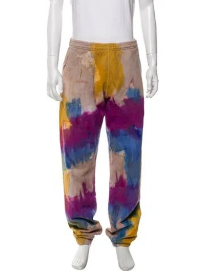 Pre-owned Brain Dead Printed Lounge Bottoms In Purple