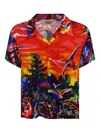 Brain Dead Forgotten Forest Short Sleeve Button Up Shirt In Multi