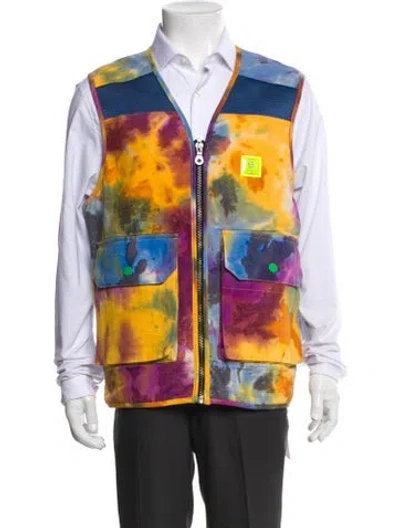 Pre-owned Brain Dead Printed Vest In Yellow