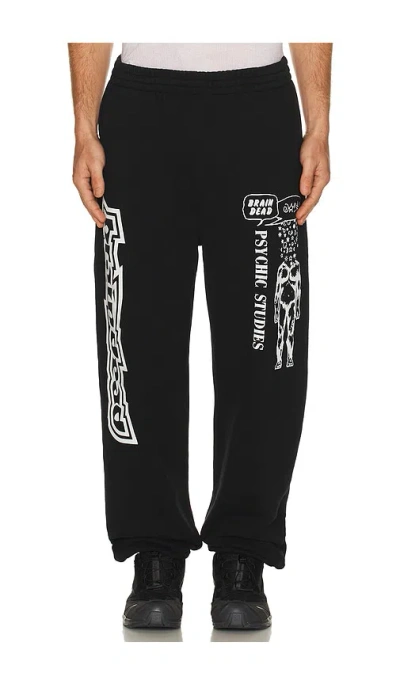 Brain Dead Psychic Studies Sweatpant In Black