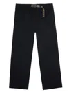 Brain Dead Relaxed Fit Climber Pants With D-ring Buckle In Black