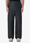 Brain Dead Salt And Pepper Straight-leg Pants In Black