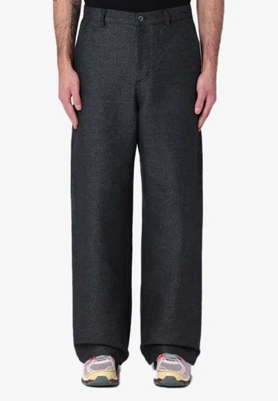 Brain Dead Salt And Pepper Straight Pants In Black