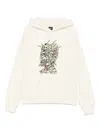Brain Dead Scrambled Head Graphic Hooded Sweatshirt In Neutral