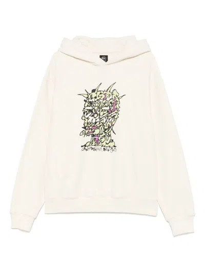 Brain Dead Scrambled Head Hoodie In White