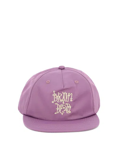 Brain Dead "scripture" Trucker Hat In Purple