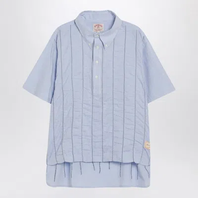 Brain Dead Shirt T-shirt Brooks Brothers X  In Blue