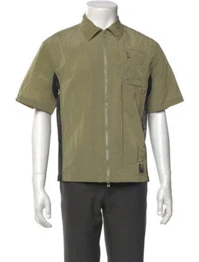 Pre-owned Brain Dead Short Sleeve Shirt In Green