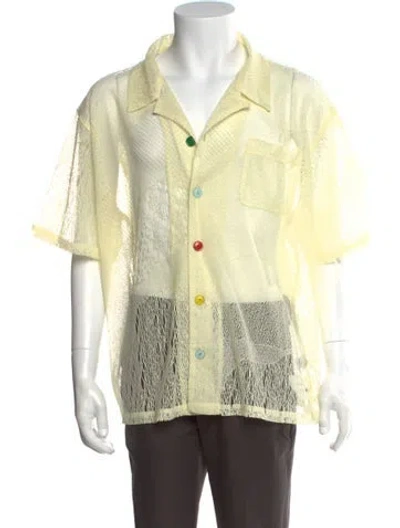 Pre-owned Brain Dead Short Sleeve Shirt In Yellow