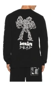 Brain Dead Skull Mech Long Sleeve Tee In Black