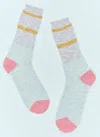 Brain Dead Slub Two Stripes Crew Socks In Multicolour