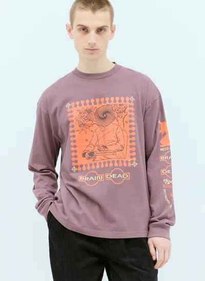 Brain Dead Special Illusions Long-sleeve T-shirt In Pink