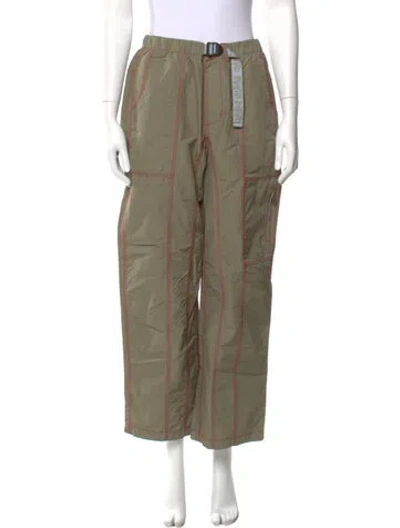 Pre-owned Brain Dead Striped Wide Leg Pants In Green