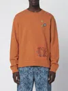 Brain Dead Earth-tone Gargoyle Cotton Sweatshirt In Orange