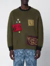 Brain Dead Future Vision Alpaca Knit Sweater In Green