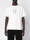 Brain Dead White Tshirt With Embroidered Logo In White