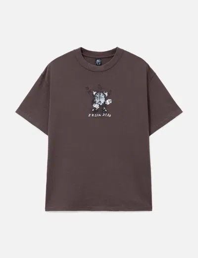 Brain Dead Time Is Nigh T-shirt In Brown