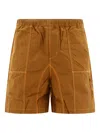 Brain Dead Triple-needle Panel Shorts In Brown