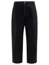 Brain Dead Mid-length Relaxed Fit Indigo Denim Trousers In Black