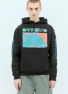Brain Dead Videosphere Hooded Sweatshirt In Black