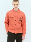 Brain Dead Waffle Long-sleeved Shirt In Orange