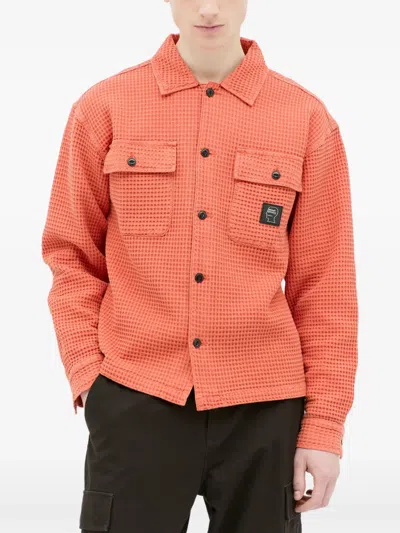 BRAIN DEAD WAFFLE-KNIT SHIRT JACKET