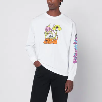 BRAIN DEAD BRAIN DEAD WHITE COTTON PACKING UP SHIRT