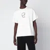 Brain Dead White Tshirt With Embroidered Logo In White