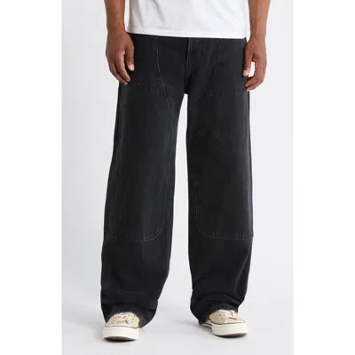 Brain Dead Wide Leg Jeans In Washed Black