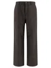 Brain Dead Wide-leg Trousers With Textured Fabric Surface In Black