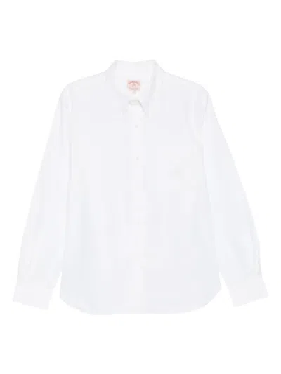 Brain Dead X Brooks Brothers Buttoned Long-sleeve Shirt In White