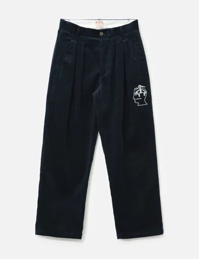 Brain Dead X Brooks Brothers California Pleated Trouser In Blue