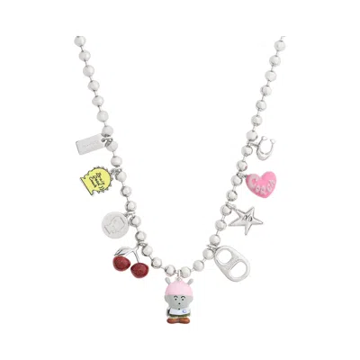 Pre-owned Brain Dead X Coach Ball Chain Charm Necklace 'silver Multicolor' | Men's Size Onesize