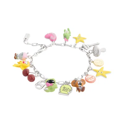 Pre-owned Brain Dead X Coach Charm Bracelet 'silver Multicolor' | Men's Size Onesize