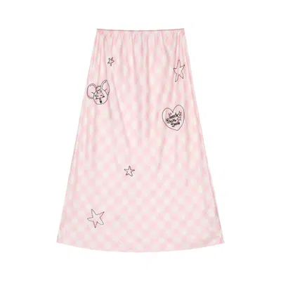 Pre-owned Brain Dead X Coach Embroidered Slip Skirt 'light Pink' | Women's Size 4