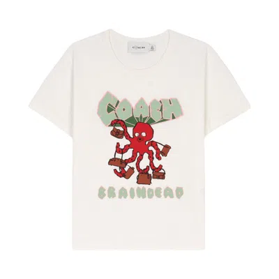 Pre-owned Brain Dead X Coach Octopus Graphic 90s T-shirt 'white' | Women's Size Xs