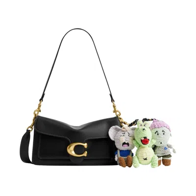Pre-owned Brain Dead X Coach Soft Tabby Shoulder Bag 26 With Crochet Charms 'black' | Women's Size Onesize