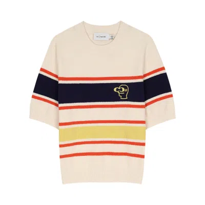 Pre-owned Brain Dead X Coach Striped Knit Top 'cream Multicolor' | Women's Size L