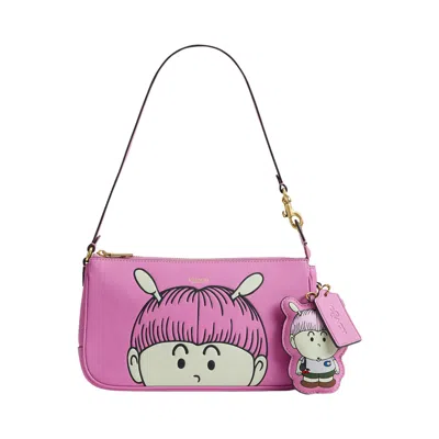 Pre-owned Brain Dead X Coach Xerx Alien Print Plaza Bag With Charm 'pink Multicolor' | Women's Size Onesize