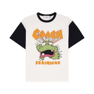 Pre-owned Brain Dead X Coach Zilly Monster T-shirt 'white Multicolor' | Men's Size S