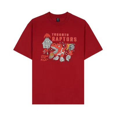 Pre-owned Brain Dead X Nba Toronto Raptors Tee 'red' | Men's Size Xxl