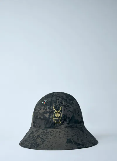 Brain Dead X South2 West8 Logo Embroidery Bucket Hat In Gray