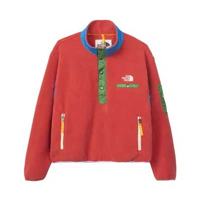 Pre-owned Brain Dead X The North Face 89 Placket Pullover Fleece 'sunbaked Red' | Men's Size Xs