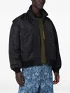 Brain Dead Black Nylon Zip Bomber Jacket In Multi