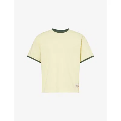 Braindead Mens Forest Reversible Boxy-cut Cotton T-shirt In Green