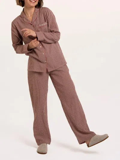 Brakeburn Baiter Pyjama Set In Burgundy