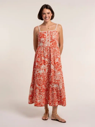 Brakeburn Catarina Maxi Dress In Orange